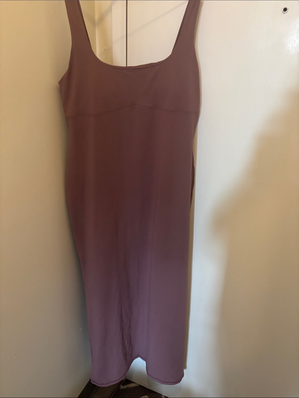 Fabletics Mauve Slip Midi Dress - Scoop Neck Sleeveless